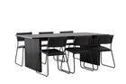 Venture Home Kenth & Vail Matstolar 2-pack Svart + Rektangulära Matbord 200 × 100 Svart