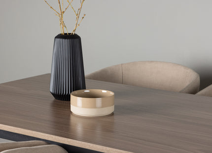 Venture Home Berit & Tempe Matstolar Beige + Rektangulära Matbord 140 x 80 Valnöt