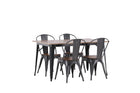 Venture Home Tempe Rektangulära Matbord 140 x 80 Valnöt + Matstolar 2-pack Valnöt