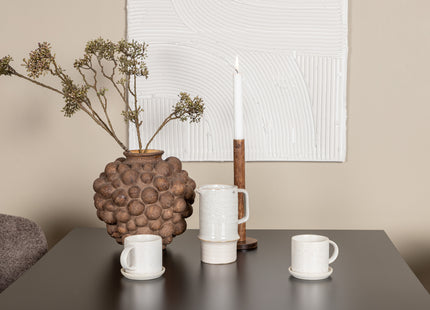 Venture Home Tempe & Modesto Rektangulära Matbord 80 x 80 Svart + Matstolar 2-pack Brun