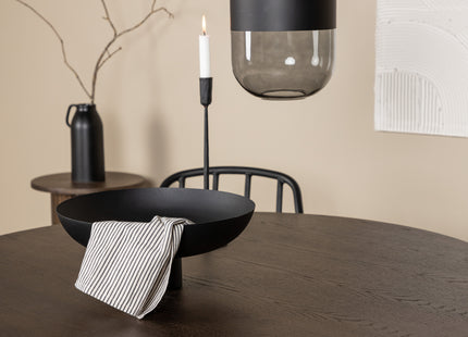 Venture Home & Furniture Fashion Dyrön & Stone Matstolar 2-pack Svart + Runda Matbord ⌀120 Mocca