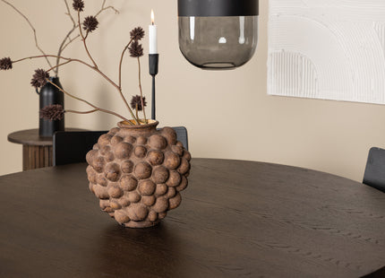 Venture Home & Furniture Fashion Montros & Stone Matstolar 2-pack Svart + Runda Matbord ⌀120 Mocca
