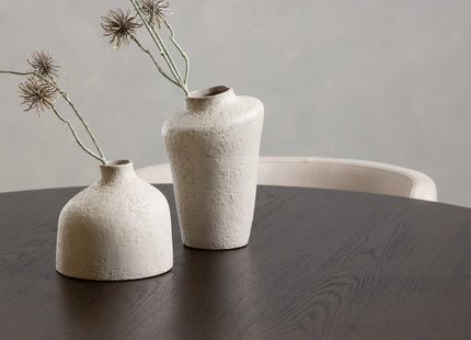 Furniture Fashion Stone & Simrishamn Runda Matbord ⌀120 Mocca + Matstolar Beige