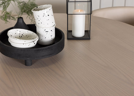Venture Home & Furniture Fashion Olivia & Simrishamn Runda Matbord ⌀110 Whitewash + Matstolar Beige