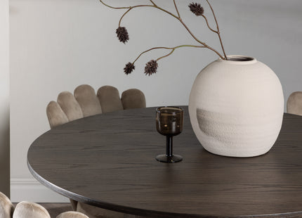 Furniture Fashion & Venture Home Limhamn & Olivia Matstolar 2-pack Beige + Runda Matbord ⌀110 Mocca