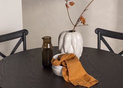 Venture Home Crosett & Olivia Matstolar 2-pack Svart + Runda Matbord ⌀110 Svart