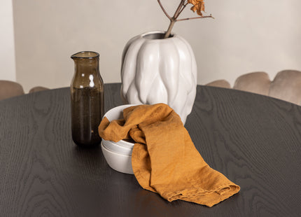Furniture Fashion & Venture Home Limhamn & Olivia Matstolar Beige + Runda Matbord ⌀110 Svart