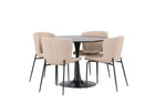 Venture Home Modesto & Glade Matstolar 2-pack Brun + Runda Matbord ⌀100 Svart