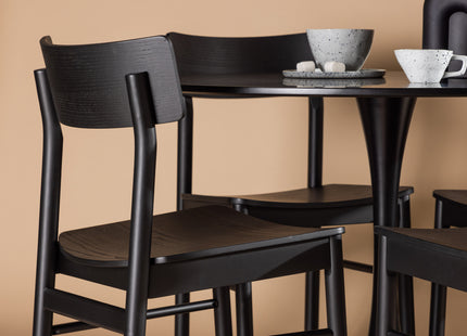 Venture Home Montros & Glade Matstolar 2-pack Svart + Runda Matbord ⌀100 Svart