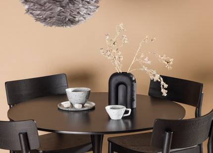 Venture Home Montros & Glade Matstolar 2-pack Svart + Runda Matbord ⌀100 Svart