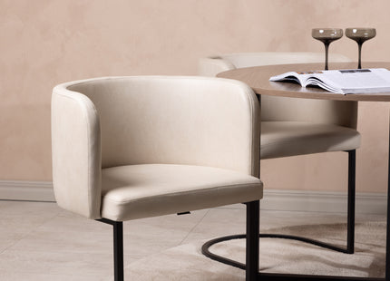 Venture Home & Furniture Fashion Durango & Simrishamn Runda Matbord ⌀120 Valnöt + Matstolar Beige