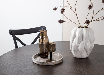 Venture Home & Furniture Fashion Crosett & Copenhagen Matstolar 2-pack Svart + Runda Matbord ⌀115 Mocca