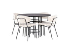 Venture Home & Furniture Fashion Chico & Copenhagen Matstolar 2-pack Vit + Runda Matbord ⌀115 Svart