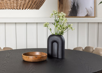 Furniture Fashion & Venture Home Limhamn & Bootcut Matstolar Beige + Runda Matbord ⌀110 Svart