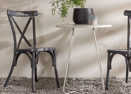 Venture Home Tablas & Bacong Caféset Utomhus Med 2st Matstolar Mörkgrå/Beige