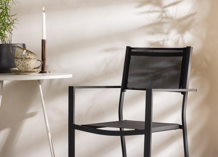Venture Home Copacabana & Bacong Caféset Utomhus Med 2st Matstolar Svart/Beige