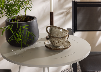 Venture Home Copacabana & Bacong Caféset Utomhus Med 2st Matstolar Svart/Beige