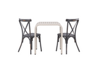 Venture Home Borneo & Tablas Caféset Utomhus Med 2st Matstolar Beige/Mörkgrå