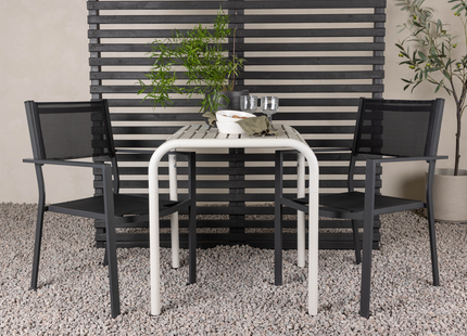 Venture Home Copacabana & Borneo Caféset Utomhus Med 2st Matstolar Svart/Beige