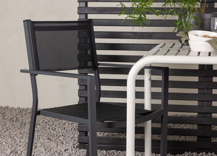 Venture Home Copacabana & Borneo Caféset Utomhus Med 2st Matstolar Svart/Beige