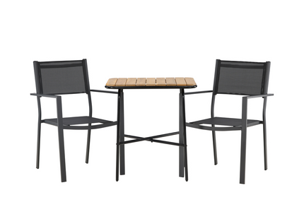 Venture Home Copacabana & Holmbeck Matgrupp Utomhus Med 2st Matstolar Svart/Natur