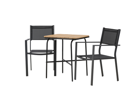 Venture Home Copacabana & Holmbeck Matgrupp Utomhus Med 2st Matstolar Svart/Natur