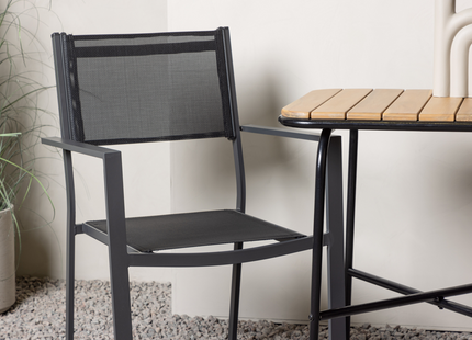 Venture Home Copacabana & Holmbeck Matgrupp Utomhus Med 2st Matstolar Svart/Natur