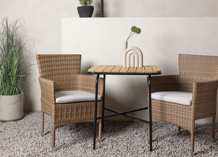 Venture Home Malina & Holmbeck Matgrupp Utomhus Med 2st Matstolar Natur