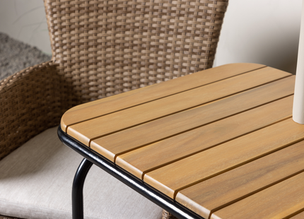 Venture Home Malina & Holmbeck Matgrupp Utomhus Med 2st Matstolar Natur