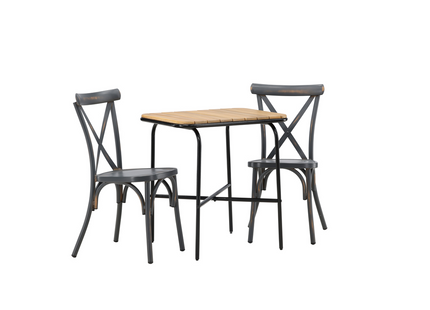 Venture Home Holmbeck & Tablas Matgrupp Utomhus Med 2st Matstolar Natur/Mörkgrå