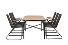 Venture Home Holmbeck & Bois Matgrupp Utomhus Med 6st Matstolar Natur