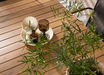 Venture Home Holmbeck & Bois Matgrupp Utomhus Med 6st Matstolar Natur