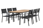 Venture Home Copacabana & Holmbeck Matgrupp Utomhus Med 6st Matstolar Svart/Natur