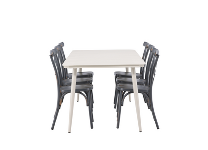 Venture Home Lina & Tablas Matgrupp Utomhus Med 6st Matstolar Beige/Mörkgrå