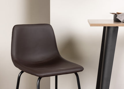 Venture Home Tempe & Alexi Barbord 60 x 60 Valnöt + Barstolar 2-pack Brun