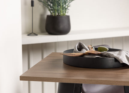 Venture Home Tempe & Alexi Barbord 60 x 60 Valnöt + Barstolar 2-pack Brun