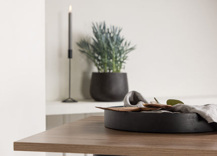 Venture Home Tempe & Ozark Barbord 60 x 60 Valnöt + Barstolar 2-pack Svart