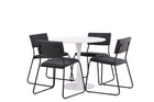 Venture Home Kenth & Hamden Matstolar 2-pack Svart + Runda Matbord ⌀80 Vit