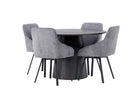 Venture Home Rosie & Lanzo Matstolar 2-pack Grå + Runda Matbord ⌀120 Mocca