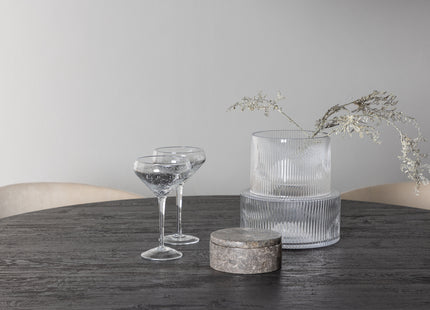 Venture Home Berit & Lanzo Matstolar Beige + Runda Matbord ⌀120 Mocca