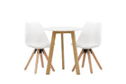 Venture Home Zeno & Leonora Matstolar 2-pack Vit + Runda Matbord ⌀65 Vit