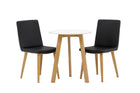 Venture Home Today & Leonora Matstolar 2-pack Svart + Runda Matbord ⌀65 Vit