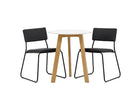 Venture Home Kenth & Leonora Matstolar 2-pack Svart + Runda Matbord ⌀65 Vit