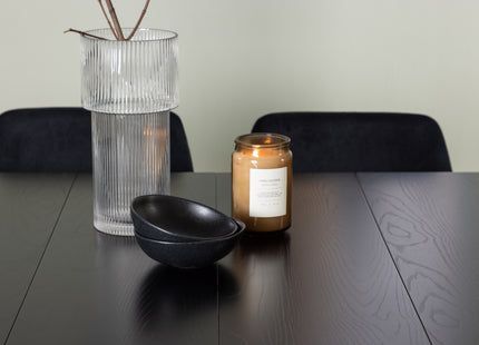 Venture Home Astrid & Night Rektangulära Matbord 200 x 90 Svart + Matstolar 2-pack Svart