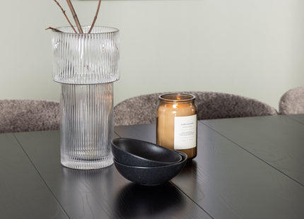 Venture Home Modesto & Astrid Matstolar 2-pack Brun + Rektangulära Matbord 200 x 90 Svart
