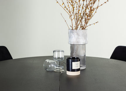 Venture Home Night & Matilda Matstolar 2-pack Svart + Runda Matbord ⌀130 Svart