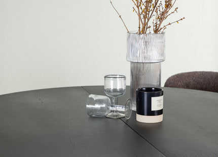 Venture Home Modesto & Matilda Matstolar 2-pack Brun + Runda Matbord ⌀130 Svart