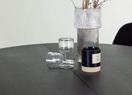 Venture Home Polar & Matilda Matstolar 2-pack Svart + Runda Matbord ⌀130 Svart