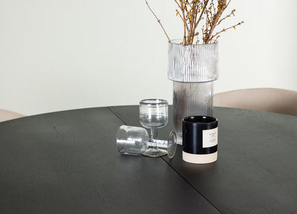 Venture Home Berit & Matilda Matstolar Beige + Runda Matbord ⌀130 Svart
