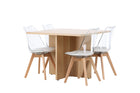 Venture Home Edvin & Leo Matstolar 2-pack Nature + Rektangulära Matbord 100 x 100 Nature